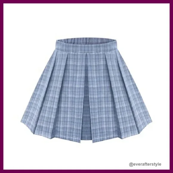 Stretchy Pleated Mini Skirt A-Line Swing Skater Versatile Chic Y2K - Picture 2 of 7